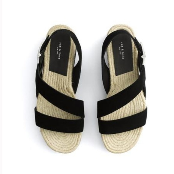 Rag & Bone Suede Platform Espadrille Sandals - Picture 3 of 4